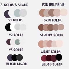 different shades of the same color for each skin type, and how to use them