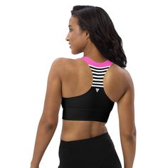 This multi-sport crossover sport swim bra is perfect for watersports or any sport. The compression fabric along with double-layered front and shoulder straps ensures great support while swimming, surfing or running. Wear it in the water or on the beach. The Swim Bra is made from water-friendly fabric which makes it perfect for all your watersport activities! Wear it by itself, under a rashguard or a swim shirt. UPF 50, chlorine and saltwater safe • Compression fabric: 78% polyester, 22% spandex Sports Compression Swimwear With Breathable Fabric, Sports Compression Swimwear, Breathable, Breathable Compression Swimwear For Sports, Sports Swimwear With Compression Fit And Moisture-wicking Feature, Compression Swimwear For Sports, Moisture-wicking Racerback Sports Bra For Swimming, Functional Moisture-wicking Swimwear For Sports, Functional Medium Support Sports Swimwear, Functional Moisture-wicking Activewear For Water Sports