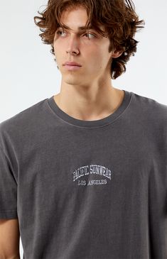 Elevate your streetwear with the Los Angeles Embroidered Vintage Wash T-Shirt from PacSun. Featuring a classic crew neckline and short sleeves, this tee offers a standard fit for effortless style. The front embroidery adds a touch of retro flair, while the vintage wash gives it a worn-in look and feel that's perfect for casual vibes.


	Crew neckline
	Short sleeves
	Standard fit
	Embroidery on the front
	Vintage wash
	100% Cotton
	Machine washable
	Model is wearing size large
	Model Measurements: 6'3” Height, 30" Waist, 39” Chest Summer Streetwear Crew T-shirt, Crew Neck T-shirt With Embroidered Logo For Streetwear, Graphic Tee T-shirt With Embroidered Logo For Streetwear, Streetwear Graphic Tee With Embroidered Logo, Graphic Tee With Embroidered Logo For Streetwear, Black T-shirt With Embroidered Logo For Summer, Graphic Tee With Embroidered Logo And Crew Neck, Crew Neck T-shirt With Embroidered Graphics For Streetwear, Casual T-shirt With Embroidered Logo