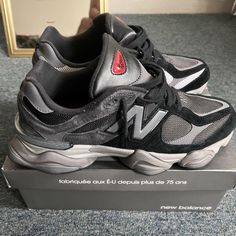 Worn Once , Still Look Brand New , Comes With Everything New Balance 9060 Black Castlerock New Balance 550 Full Black, Black And Grey New Balance, New Balance 9060 Black Castlerock, New Balance 9060 Castlerock, Black New Balance 9060, Black New Balance Outfit, New Balance 9060 Outfit Men, New Balance 9060 Black, 9060 New Balance