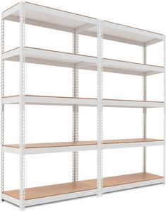 an empty shelving unit with three shelves