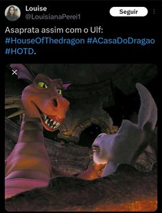 an image of a tweet with a dragon on it's face and the caption houseofhedragoncasabdraago hot