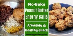 no - bake peanut butter energy balls and healthy snack