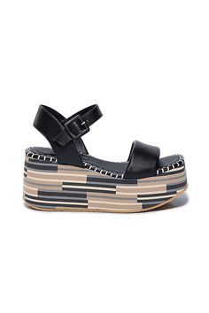 Leather upper, insole Jute-wrapped heel Rubber sole Buckle styling Imported | Marley Wedge Sandals by Bernardo in Black, Women's, Size: 6.5, Leather/Rubber at Anthropologie Modern Ankle Strap Wedge Sandals For Beach, Black Wedge Sandals With Contrasting Heel And Round Toe, Leather Sandals With Contrasting Wedge Heel, Leather Platform Wedge Sandals For Vacation, Modern Round Toe Wedge Sandals For Vacation, Modern Wedge Sandals With Heel Strap, Black Open Toe Wedge Sandals With Contrasting Heel, Wedge Heel Sandals With Contrasting Heel Counter, Modern Black Wedge Sandals With Buckle Closure