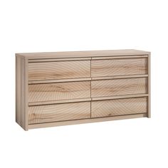 a wooden dresser with six drawers