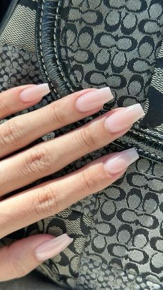 nude, neutral, light pink, coffin nails, nail inspo, nail ideas, coffin set, natural nails Light Pink Coffin Nails, Clear Coffin Nails, Pink Clear Nails, Nail Ideas Coffin, Pink Coffin Nails, Light Pink Acrylic Nails, Neutral Nails Acrylic, Ballerina Nails Designs, Nails Feet