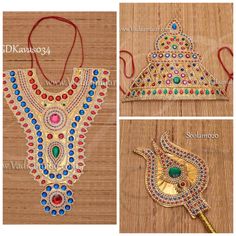 Beautiful decorations for Ammavaru Alankaram Vratham Decoration, Diy Jwellary, God Jewellery, Varalakshmi Vratham, Kundan Rangoli, Sheet Art, Pooja Decoration, Ganesha Pendant, Laddu Gopal Dresses