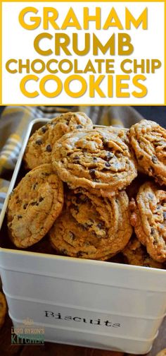 a white container filled with cookies on top of a table