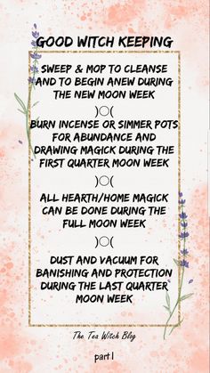 GOOD WITCH KEEPING SERIES – The Tea Witch Blog Tea Witch, Green Witchcraft, Easy Spells, Wiccan Witch, Magick Spells, Good Witch