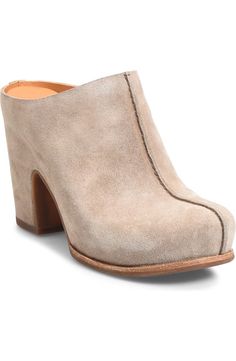 Kork-Ease® Sagano Clog (Women) | Nordstrom Casual Suede Clogs With Reinforced Heel, Casual Closed Toe Mules With Deep Heel Cup, Casual High Heel Clogs With Deep Heel Cup, Casual Mules With Stacked Heel And Round Toe, Beige Casual Heels With Arch Support, Casual Beige Heels With Arch Support, Comfortable Clogs With Arch Support, Casual Mules With Deep Heel Cup And Round Toe, Comfortable Clogs With Stacked Heel And Round Toe