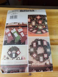 Butterick 3615 UNCUT Sewing Pattern Xmas Decor New Pattern Pieces & Instructions 31664355205 | eBay Christmas Decor Interior, Sustainable Housing, Contemporary Costumes, Patterns Sewing, Pattern Pieces, Xmas Decor, Seasons Greetings, Sewing Supplies, Xmas Decorations