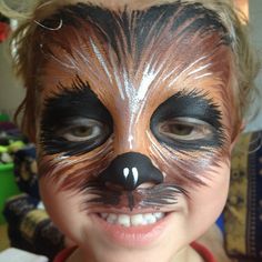 Star Wars Makeup Ideas, New Years Eve Makeup Ideas, Chewbacca Art, Chewbacca Wallpaper, Face Painting Halloween Kids, Chewbacca Dog, Face Painting Images, Chewbacca Costume