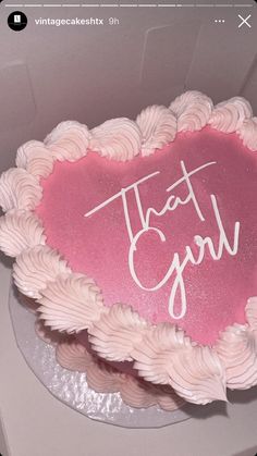 a heart shaped cake with the words that god written on it