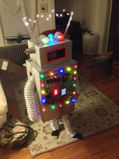 a robot with many lights on it's head