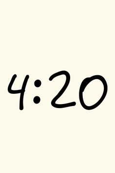 the word 4 20 is written in black on a white background