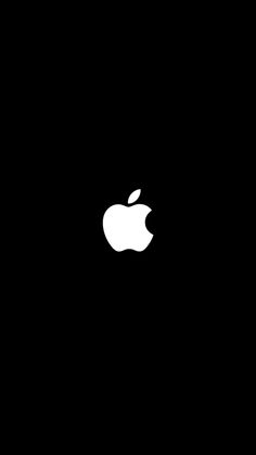 an apple logo on a black background