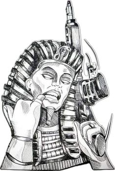 Gangsta Back Tattoo, Stomach Tattoos For Guys Lower, Maffia Tattoo, Crazy Tattoo Ideas, Hood Tattoos, Half Sleeve Tattoos Sketches, Egyptian Drawings, Half Sleeve Tattoos Forearm, Egyptian Tattoo Sleeve