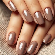 Taupe nails are a versatile, neutral option that complements any outfit. This color is subtle yet stylish, making it a great choice for those who prefer understated elegance.🩶🤎 Creamy Neutral Nails, Neutral Sns Dip Nail Colors, Nails Colours 2024, Taupe Fall Nails, Neutral Toenails, Squoval Nails Fall Colors, Tan Color Nails, Nuetral Nail Colors, Nude Nails With Accent Nail