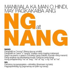 an advertisement for ng at nang with orange and black text on white background,