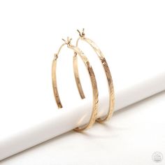 large hoop earrings 14k gold Elegant Hammered Rose Gold Hoop Earrings, Elegant Engraved Small Hoop Earrings, Engraved Hoop Jewelry As Gift, Engraved Hoop Jewelry For Gift, Small Hoop Engraved Jewelry For Anniversary, Elegant Etched Round Earrings, Gold Plated Hoop Earrings With Intricate Design, Elegant 14k Gold Hammered Hoop Earrings, Engraved 14k Gold Hoop Earrings