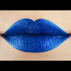 Sapphire Blue With A Metallic Finish. Super Comfortable Formula With A Velvety Feel. New In Box. Dark Blue Lipstick, Lipstick For Dark Skin, Hot Lipstick, Rainbow Lips, Blue Lipstick, Liquid Lipstick Set, Blue Lips, Lipstick Art, Painted Ladies