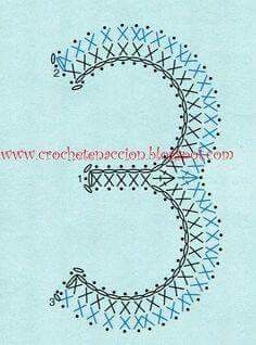 the letter c is made up of small stitches