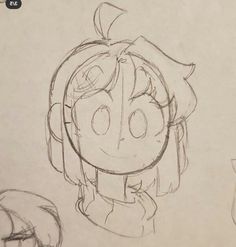 a drawing of a girl with headphones and an apple in front of her face