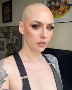 Follow @thoughtfulharmonysong and get more of the good stuff by joining Tumblr today. Dive in! Bald Head Women, Perfect Brows, Dive In, New Hair