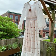 Doen Joni Dress Color: "Salt" Sizing: Xs Condition: Euc (Worn Twice?? Hand Washed, No Stains/Wear I Found) Price: Feel Free To Bundle For Options Like V & P Material: Cotton, Slip Is Viscose Cream Maxi Dress For Vacation, Spring Embroidered Maxi Sundress, Cream Long Dress For Vacation, Long Spring Dresses For Daywear, Long Spring Day Dresses, Bohemian Long Dress For Daywear, Long Dresses For Daywear In Spring, Cream Maxi Sundress, Spring Beige Embroidered Maxi Dress