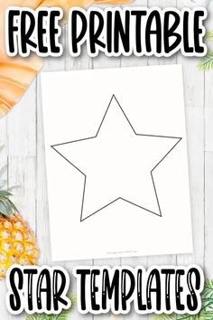 an image of a star template with pineapples around it and the words free printable