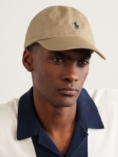 A baseball cap is a staple of any summer wardrobe, though we'll let you be the judge of whether it's right to wear one backwards. Embroidered with Polo Ralph Lauren's pony logo and matching lettering at the back, this one is made from the same cotton-twill as your favourite chinos and gets softer witch each wear. The sliding buckle means it's quick and easy to adjust. Classic Baseball Cap With Embroidered Logo, Classic Cotton Snapback Hat For Summer, Summer Dad Hat With Curved Visor, Casual Solid Baseball Cap With Embroidered Logo, Casual Six-panel Baseball Cap With Embroidered Logo, Classic Six-panel Baseball Cap For Summer, Classic Summer Baseball Cap, Classic Summer Hats With Embroidered Logo, Classic Summer Hat With Embroidered Logo