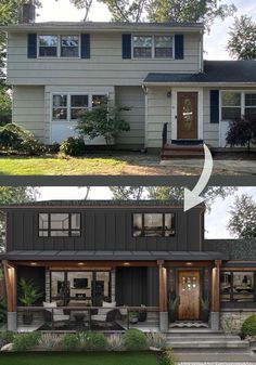 before and after pictures of a house