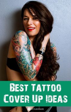 a woman with tattoos on her arm and arms