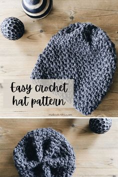 the crochet hat pattern is easy to make