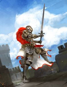 Art by Kekai Kotaki Cleanrot Knight, Knight Illustration, Scifi Artwork, Fantasy Worlds, Art Fantasy