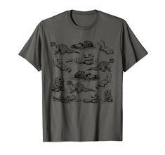 PRICES MAY VARY. This is an awesome design that expresses love for different otters of the world. Features otters like the Sea otter, the Giant otter, Eurasian otter, Hairy Nose Otter, and more! Show off appreciation for the Mustelidae family. Makes a great novelty gift idea for biology teachers, zoologists, otter lovers, and animal enthusiasts. Bring this to the zoo, while you visit otters! Lightweight, Classic fit, Double-needle sleeve and bottom hem Otter Drawing, Otter Art, Otter Gifts, Sea Otter, Drawing Artwork, Novelty Gifts, Otters, Branded T Shirts, Cute Drawings