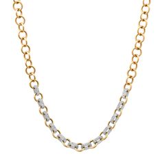 Chain Link & Diamond Charm Necklace Yellow Gold Diamond Necklace With Chain, Fine Jewelry Diamond Necklace With Chain Link, Classic Diamond Chain Necklace With Gold Chain, Diamond Oval Link Gold Chain Necklace, Diamond Oval Link Necklace With Gold Chain, Classic Diamond Chain Link Necklace, Gold Chain Link Necklace With Diamonds, Oval Link Diamond Necklace With Gold Chain, Yellow Gold Diamond Accent Chain Link Necklace