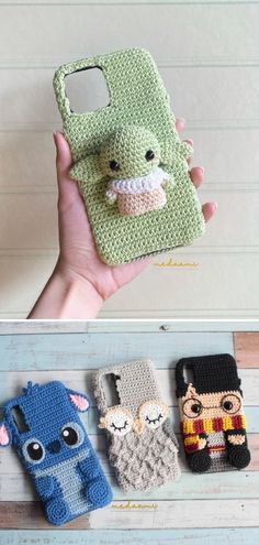 Crochet Phone Cases Amigurumi Crochet Free Pattern, Crochet Phone Cover, Crochet Free Patterns, Crochet Phone Cases, Crochet Mobile, Crochet Case, Pola Amigurumi, Crochet Pouch, Fun Crochet Projects