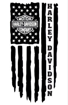 harley davidson sticker with the american flag