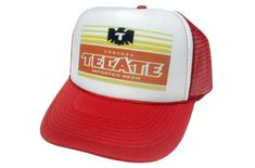 Tecate Beer Trucker Hat Mesh Hat Vintage Snapback Hat Red Vintage style trucker hat  This is a mesh trucker hat with an adjustable snapback that fits most people 100% Polyester Front 100% Nylon Mesh Back 5-Panel cap  Seamless Foam Front Panel with Lining 8 Rows Stitching on Visor Matching Fabric Under visor Adjustable Plastic Snap Beer Hat, Celebrity Sunglasses, Dope Hats, Vintage Snapback, Cute Caps, Snap Back Hat, Vintage Trucker Hats, Snapback Caps, Mesh Hat