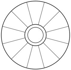 a circle that is drawn in the shape of a wheel