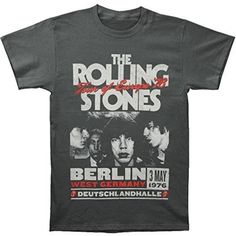 Rolling Stones - Rolling Stones Europe 76 Berlin Short-Sleeve T-Shirt Berlin Tour, Rolling Stones Tour, Rolling Stones Tee, Rollin Stones, Pacsun Tops, Europe Tours, Vintage Hippie, Rolling Stone, Grey Tee