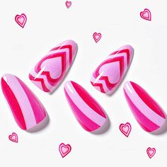 heart nail designs heart nail art heart nail design heart nails design heart nails art nail nail design february nail nail ideas pink nail nail acrylic acrylic nail nail inspiration minimalist nail nail inspo trendy nail almond nail nail 2023 trends heart red nail short nail design heart nail heart nails gel nail black nail Hot Pink Almond, Press On Nails Almond, Almond Press On Nails, Nail Kits, Impress Nails