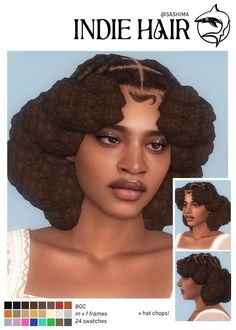 Afro Hair Sims 4 Cc, Sims 4 Afro Hair, Aesthetic Sims, Cc Hair, Indie Hair, Sims 4 Body Mods, Male Hair