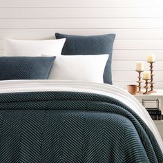 catalina slate blue matelasse coverlet by annie selke pc3462 fq 1 Bedding Coverlets, Moroccan Bed, Colorful Bedding, Pick Stitch, Bedding Duvet