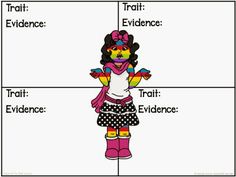 Read With Me ABC: A Bad Case of the Stripes - Character Trait Graphic Organizer {Freebie} Analyzing Characters, Character Traits Graphic Organizer, Small Group Reading Activities, Read With Me, Benchmark Advance, Reading Stations