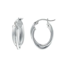 Complete your look with these fashionable Aleure Precioso sterling silver oval hoop earrings.PRODUCT FEATURES Backings: click-it Metal: sterling silver Finish: polished Packaging: pouch Plating: 18k gold flash plated Nickel free Size: 25MM. Gender: female. Age Group: adult. Silver Oval Hoop Earrings With Polished Finish, Silver Oval Hoop Earrings For Anniversary, Oval Sterling Silver Hoop Earrings, Packaging Pouch, Oval Hoop Earrings, Size 20, Gender Female, Free Size, Product Features