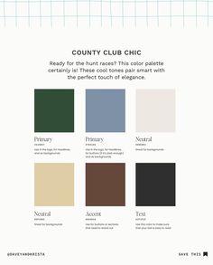 the color scheme for country club chic