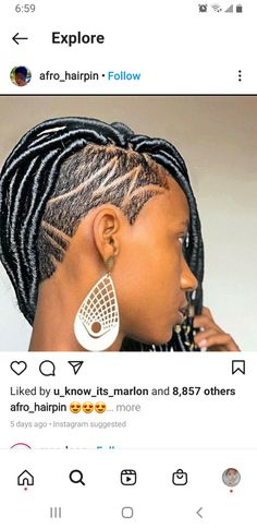 Box Braids Shaved Sides, Braided Mohawk Hairstyles, Mohawk Styles, Natural Hair Cuts