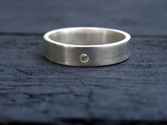 SALE!!! Diamond Ring Band Sterling Silver Wedding Band Satin Finish Brilliant Cut Diamond Men's Ring Minimalist Silver Single Cut Diamond Wedding Ring, Minimalist Silver Wedding Ring With Single Diamond, Diamond Ring Band, Silver Wedding Band, Sterling Silver Wedding Band, Diamond Rings Bands, Unisex Ring, Men's Ring, Sterling Silver Bands